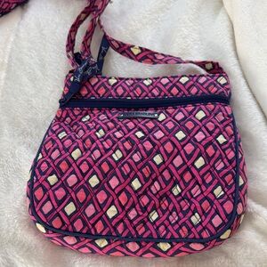 Vera Bradley Pink and Cream Crossbody Bag